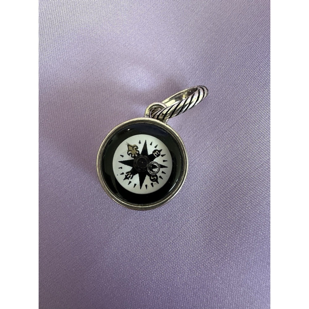 Brighton Voyage Adventure Compass Charm With Drawstring Storage Bag